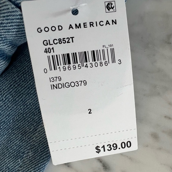 GOOD AMERICAN Good Legs Ripped Raw Hem High Rise Skinny Jeans Size 2 / 26 - Picture 14 of 15